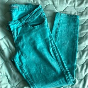 Old navy mint/aqua rockstar skinny denim